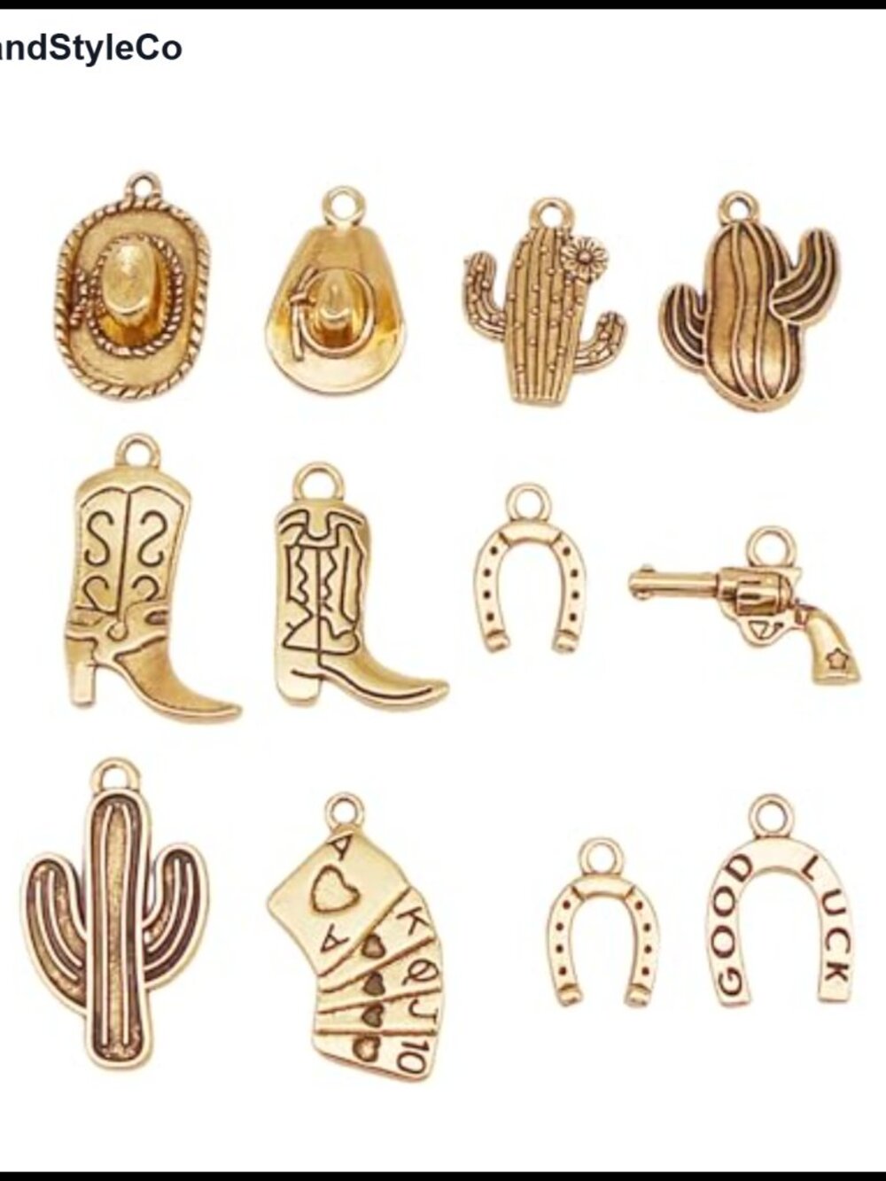 Alloy Western Cowboy Charms 100g Jewelry Making Pendants DIY Crafts